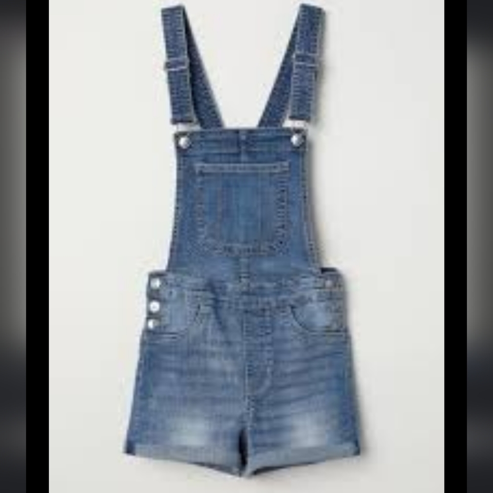 Denim Overall Shorts